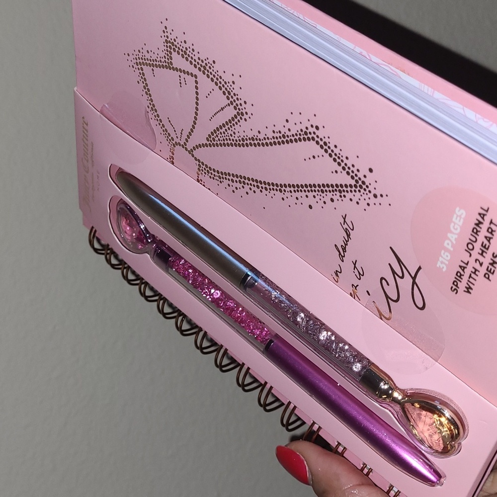 Juicy Couture Pink Journal with Heart Pens - Picture 6 of 9